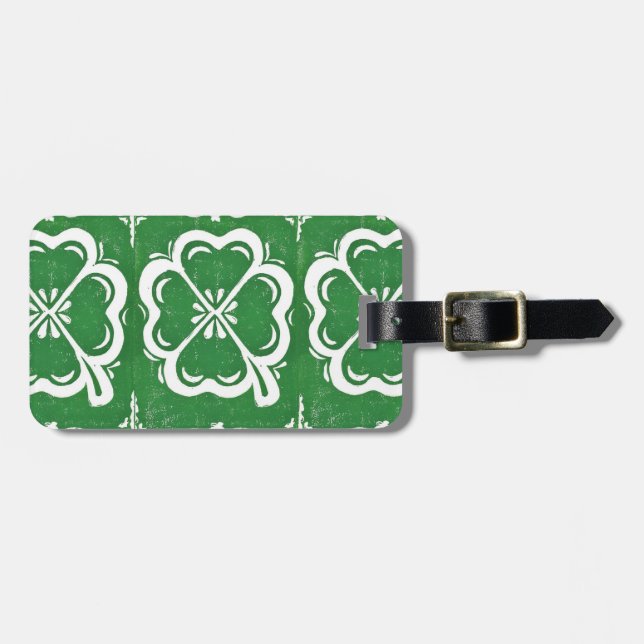 Etiqueta Lucky Clovers para equipaje (Frente Horizontal)