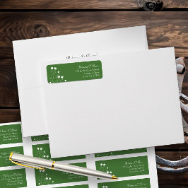 Etiqueta Lucky Four Leaf Clover Bridal Shower Address