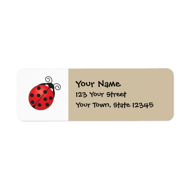 Etiqueta Lucky Ladybug (Frente)