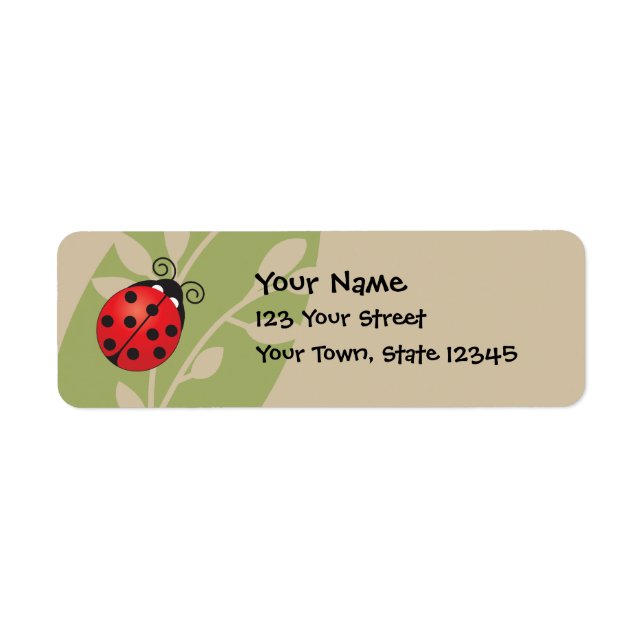 Etiqueta Lucky Ladybug (Frente)
