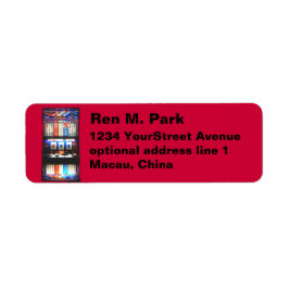 Etiqueta Lucky Red Gambler