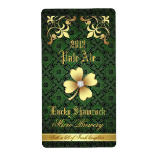 Etiqueta Lucky Shamrock Lace Gold Bebe Label