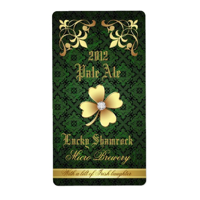 Etiqueta Lucky Shamrock Lace Gold Bebe Label (Frente)