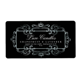 Etiqueta Lujoso Relieve metalizado plateado Elegante Produc