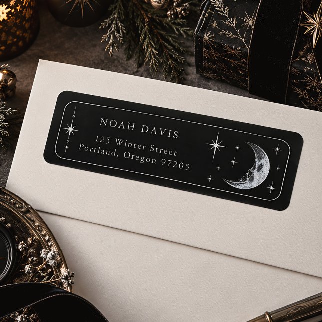 Etiqueta Luna Creciente Celestial Navidad (Subido por el creador)