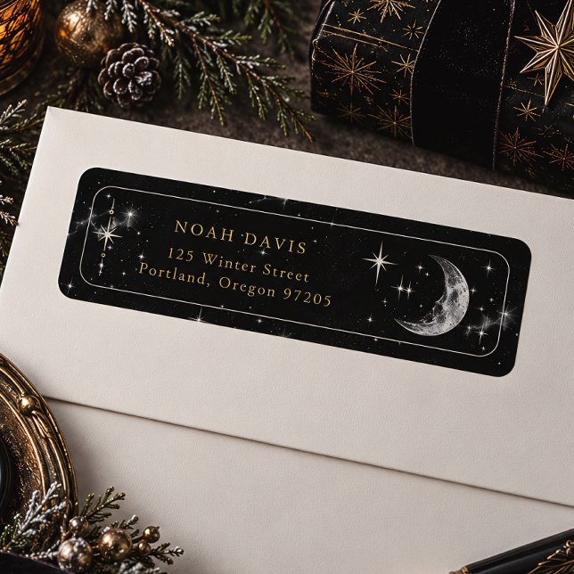 Etiqueta Luna Creciente Celestial Navidad (Subido por el creador)