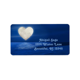 Etiqueta Luna de Corazón sobre el Agua, dirección de invier