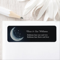 Luna de noche estrellada y Personalizado elegante 