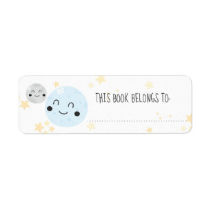 Etiqueta Luna De Planeta Y Estrellas A Las Que Pertenece Es