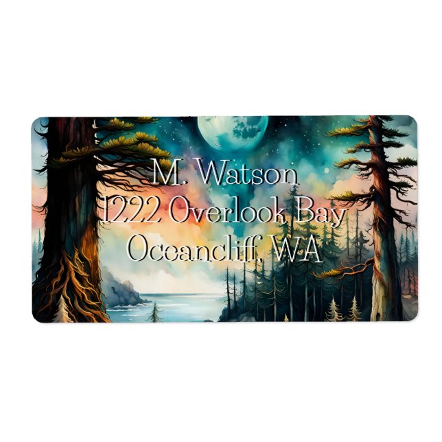 Etiqueta Luna sobre una dirección de Ocean Bay (Frente)