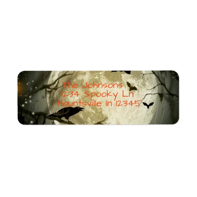 Etiqueta Luna y cuervo (Frente)