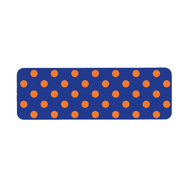 Etiqueta Lunares Azules y Naranjas (Frente)