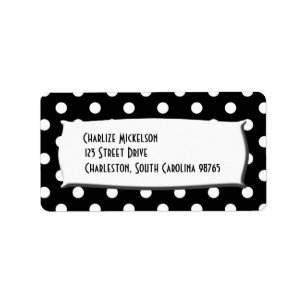 Etiqueta Lunares blancos y negros