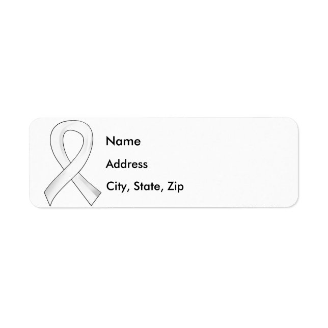 Etiqueta Lung Cancer Pearl Ribbon 3 (Frente)