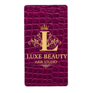 Etiqueta Luxury Crocodile Leather Monogram Gold Initial 