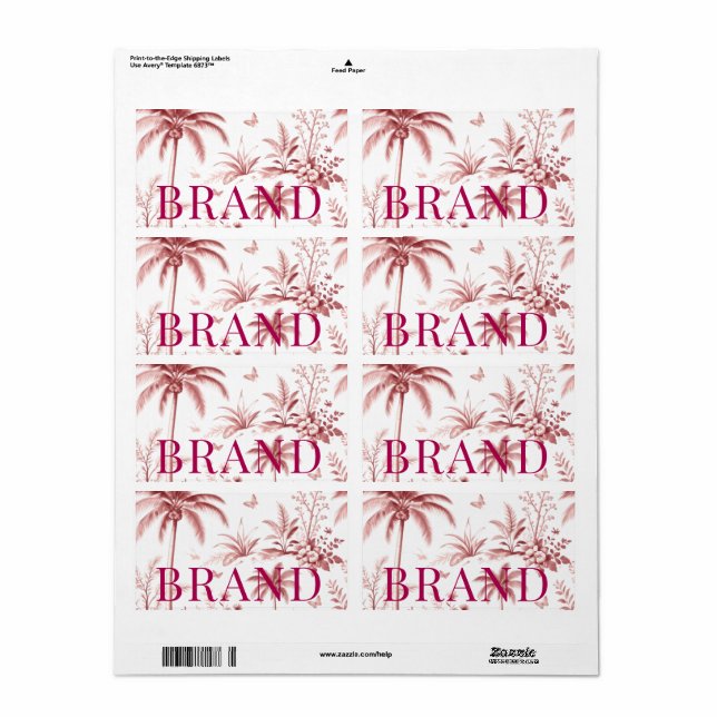 Etiqueta Luxury Custom Logo for labels |fancy  Boutiq (Hoja Entera)