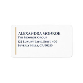 Etiqueta Luxury Real Estate Address – Minimal Elegant