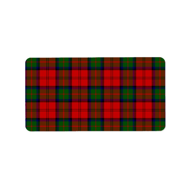 Etiqueta MacDuff tartan verde plaid (Frente)
