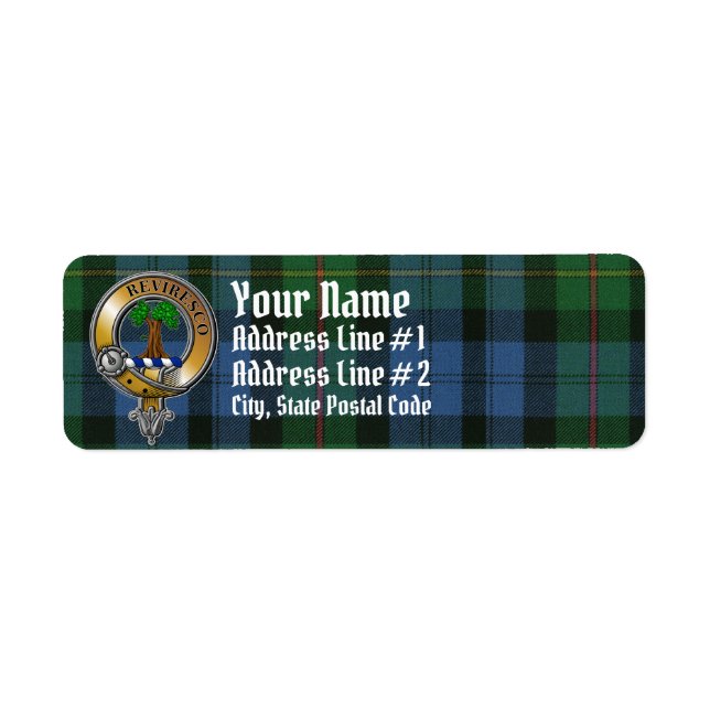 Etiqueta MacEwen Tartan & Badge (Frente)