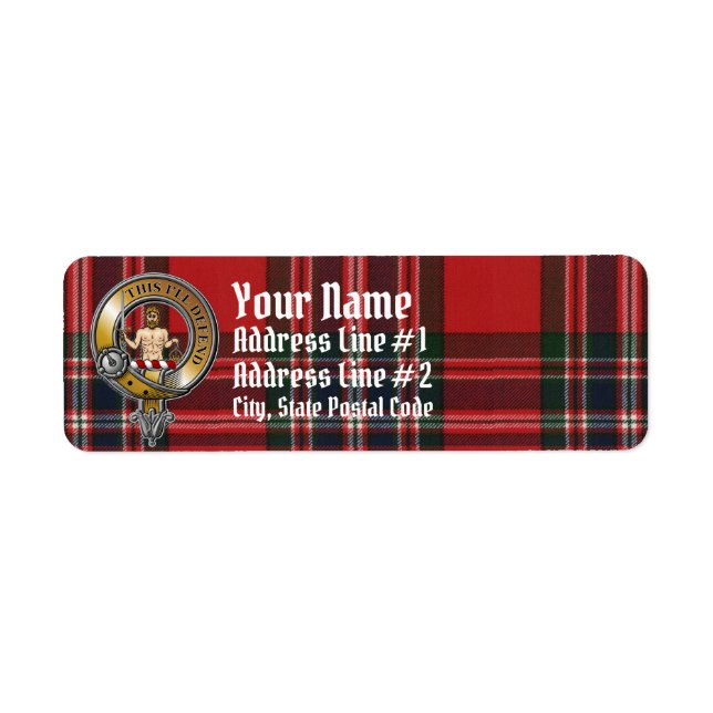 Etiqueta MacFarlane Tartan & Badge (Frente)