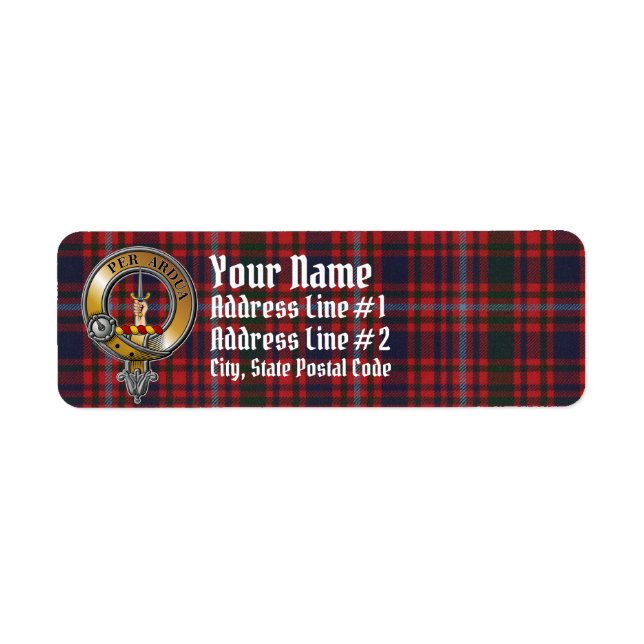 Etiqueta MacIntyre Tartan & Badge (Frente)