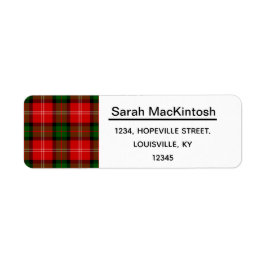 Etiqueta MacKintosh Tartán.