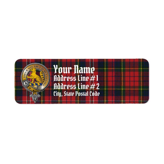 Etiqueta MacPherson Tartan & Badge (Frente)
