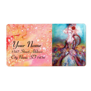 Etiqueta MADAME POMPADOUR, verde azul claro