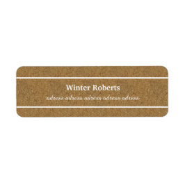 Etiqueta madera de corcho de moda