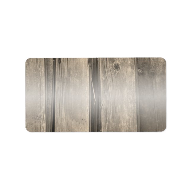 Etiqueta Madera de granero rústica (Frente)