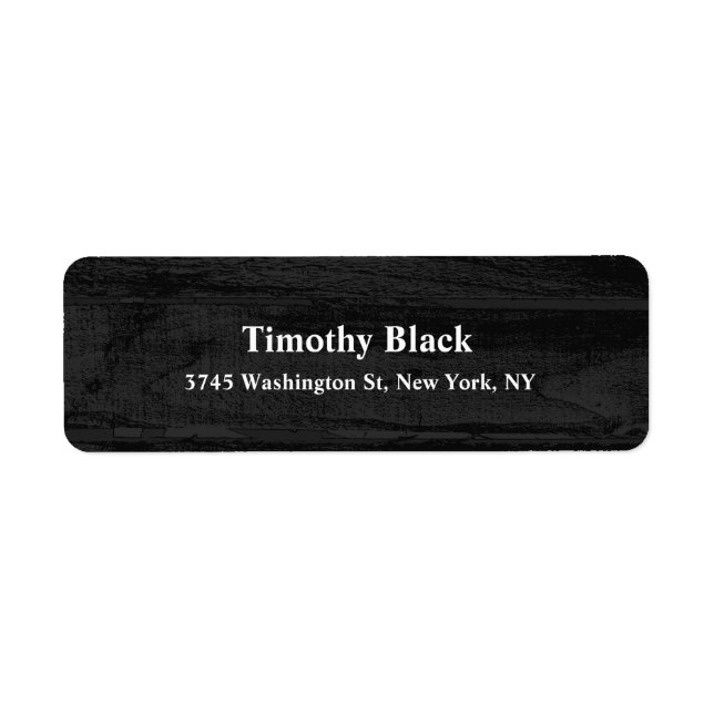 Etiqueta Madera gris oscura Elegante estilo sencillo modern (Frente)