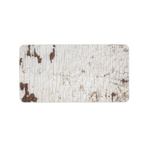 Etiqueta Madera pintada de blanco vintage