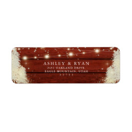 Etiqueta Madera Rusa | Luces de cadena | Boda de árboles