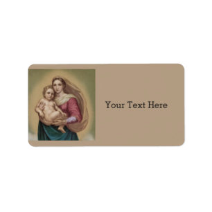 Etiqueta Madonna Y Niño