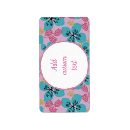 Etiqueta madre personalizada de rosa floral
