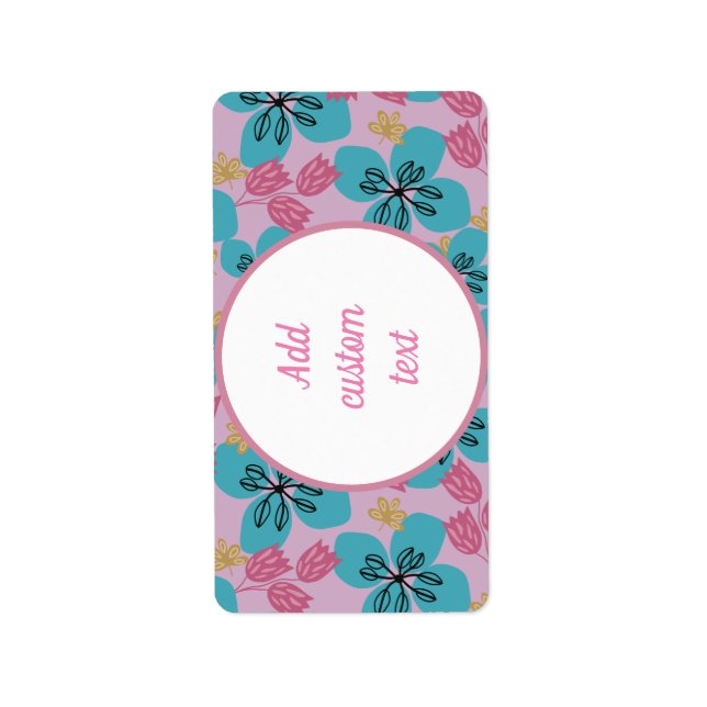 Etiqueta madre personalizada de rosa floral (Frente)