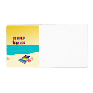 Etiqueta Maestra retirada, diversión al sol