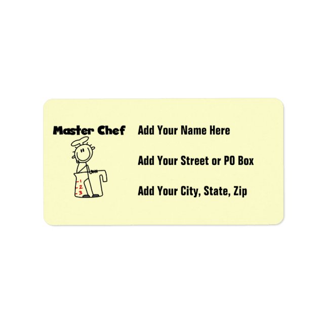Etiqueta Maestro Chef (Frente)