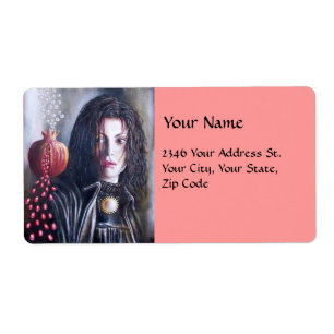 Etiqueta MAGDALEN amarillo rojo marrón rosa