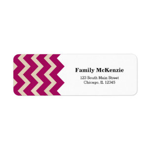 Etiqueta Magenta de Chevron