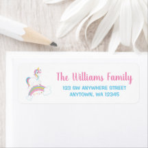 Magia dirección de retorno de unicornio arcoiris