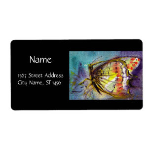 Etiqueta MAGIC BUTTERFLY IN BLUE Black