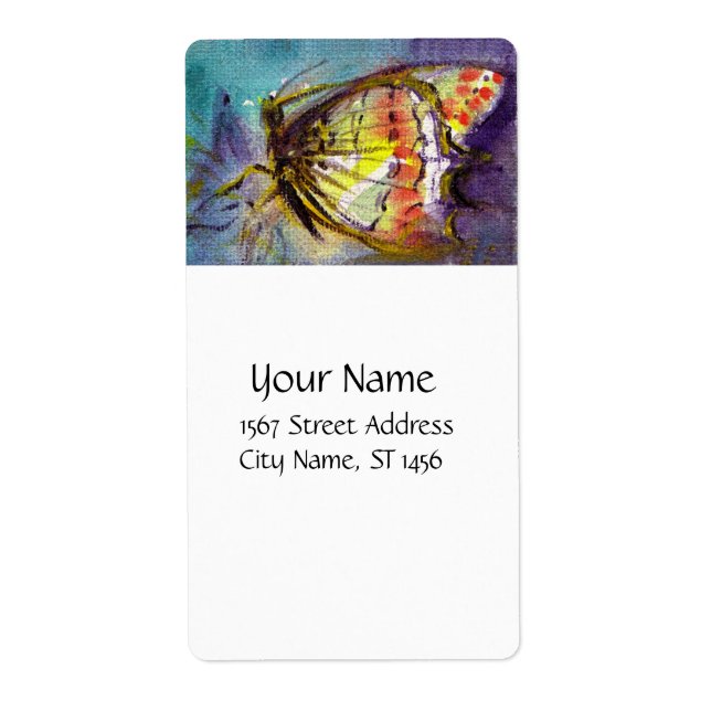 Etiqueta MAGIC BUTTERFLY IN BLUE White (Frente)