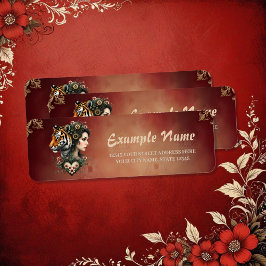 Etiqueta Magical steampunk floral world: