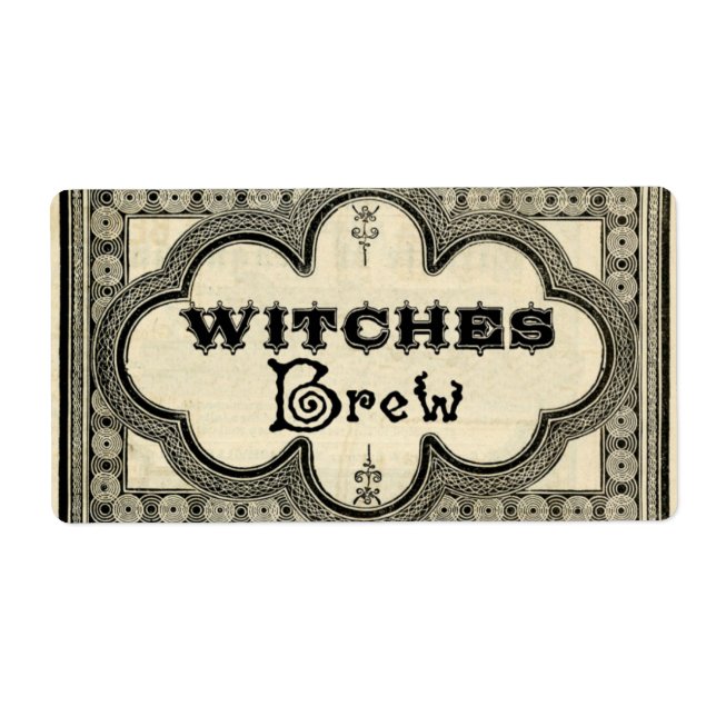 Etiqueta Magick - Brew de bruja (Frente)