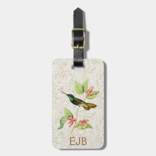 Etiqueta magnífica del equipaje del colibrí