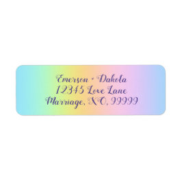 Etiqueta Magnificent Pastel Rainbow Wedding Address Labels