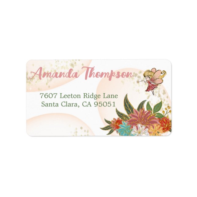 Etiqueta Magnífico Bosque Fairy Encantado (Frente)