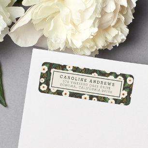 Etiqueta Magnolia Blossom Return Address Label
