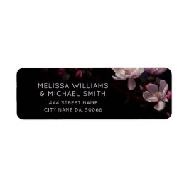 Etiqueta Magnolia Floral Dark Moody 